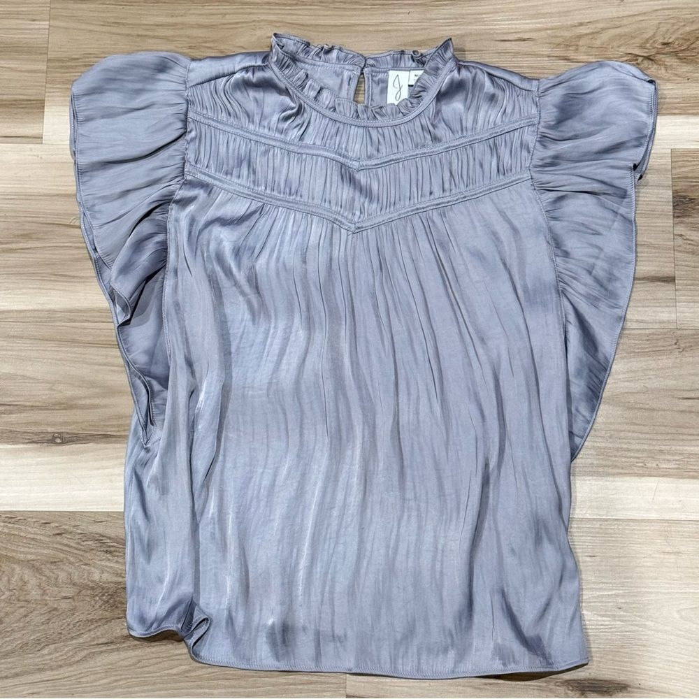 Joie Butterfly Grey Silky Blouse Top Women’s Medium